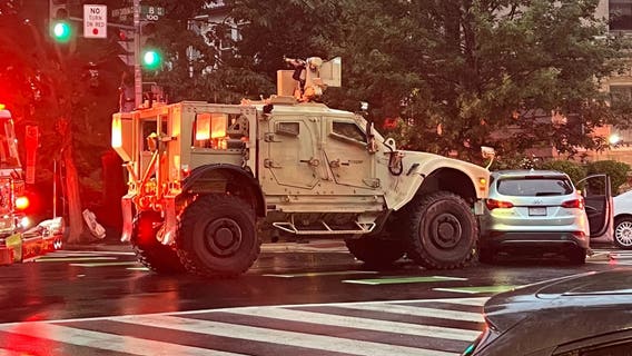 1 injured in crash involving DC National Guard vehicle