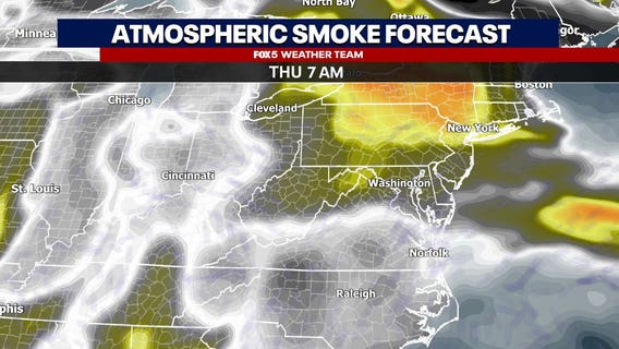 Wildfire smoke brings light haze to DC area Thursday