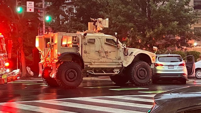 1 injured in crash involving DC National Guard vehicle