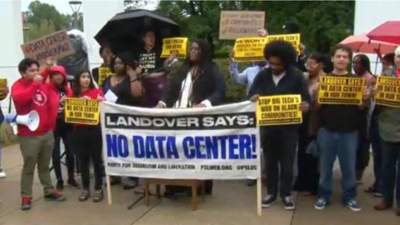 Prince George's County residents protest proposed data center at former site of Landover Mall