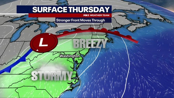 DC weather: Showers and possible thunderstorms Thursday