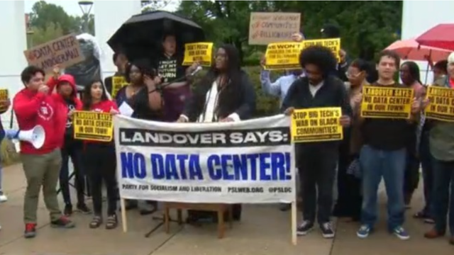 Prince George's County residents protest proposed data center at former site of Landover Mall