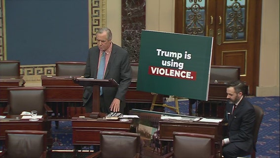 Senate Democrats hold the floor in shutdown fight