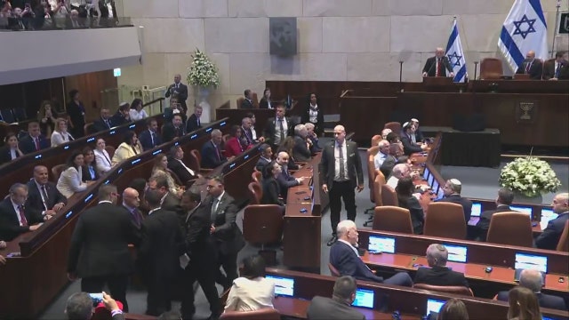 Knesset members removed during Trump’s speech to Israeli Parliament