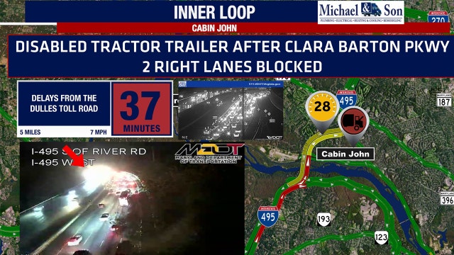 Traffic Alert: Tuesday delays in Bethesda, Cabin John and Woodbridge