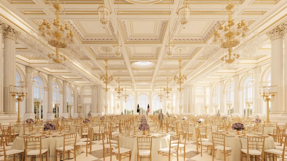 Interior View Looking South | The White House State Ballroom Renderings (The White House)
