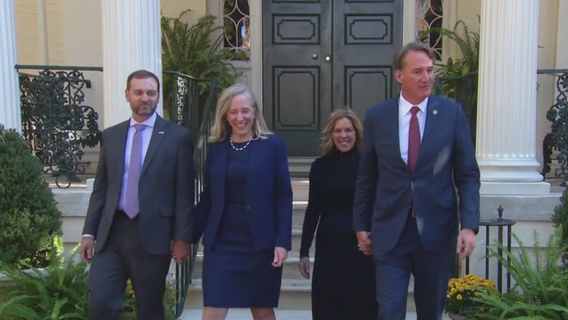 Spanberger, Youngkin meet at Governor's Mansion in Richmond to begin transition