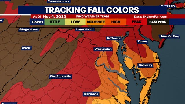 Fall foliage near its peak across the DMV: Here’s where to see the best color