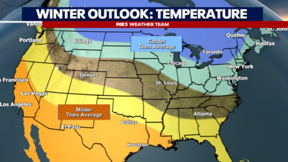 DMV Winter 2025-2026 Outlook: How much snow; when might the first flakes  fall? | FOX 5 DC