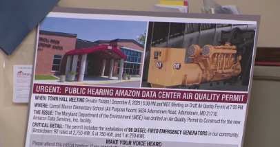 Frederick County residents voice concerns over Amazon's plan to install diesel generators