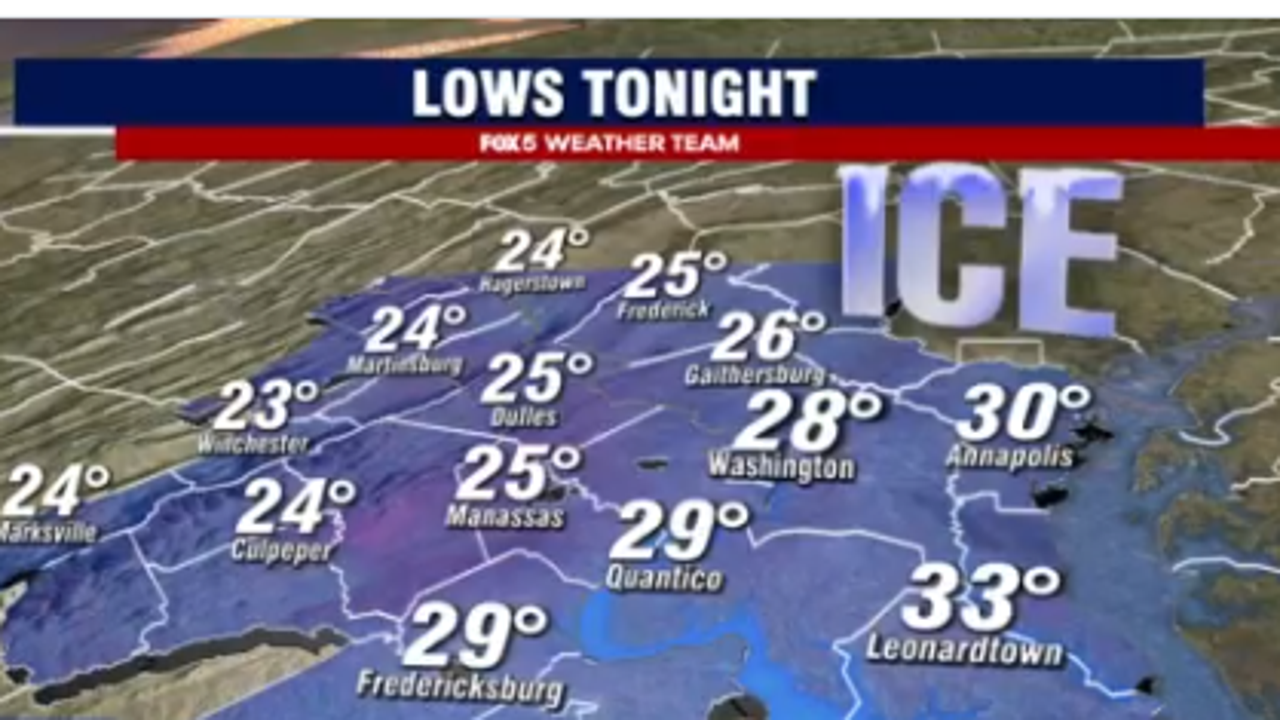 How much snow fell across DC, Maryland, Virginia?