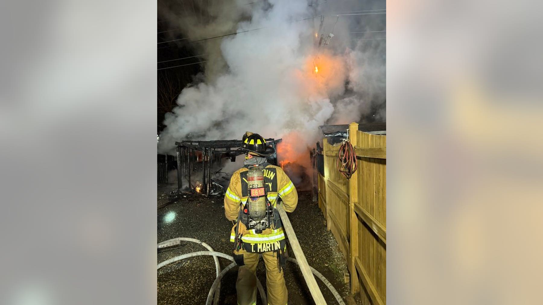 Transformer explosion, power line fire follow shed blaze in Loudoun County