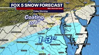 DC weather: Snow across parts of region Friday morning prompts school delays, disrupts commute