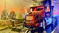 18-wheeler catches fire, shuts down 3rd Street Tunnel in Northwest DC