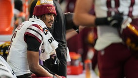 Jayden Daniels ruled out vs. Giants after reinjuring elbow