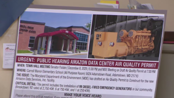Frederick County residents voice concerns over Amazon's plan to install diesel generators