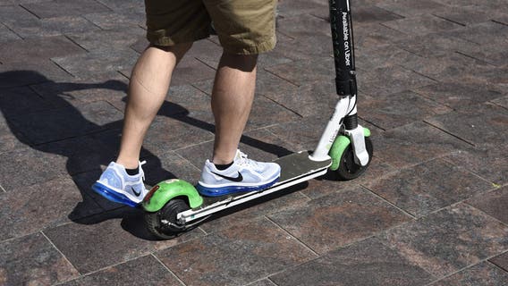 Man chases e-scooter riders after damaging truck, hits teen with helmet in Curtis Bay: police