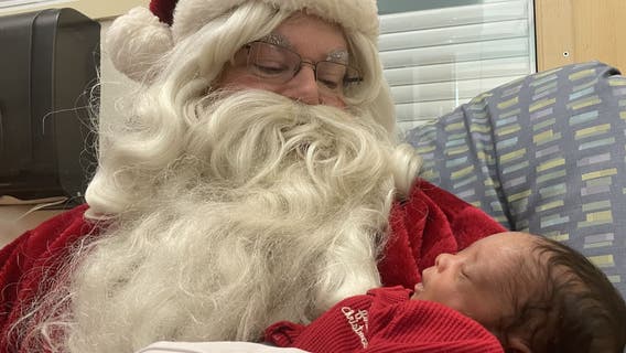 Santa brings holiday cheer to Maryland NICU babies, families