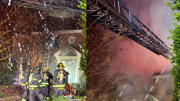Residents escape as firefighters battle snowy multi-level house fire in Northwest DC