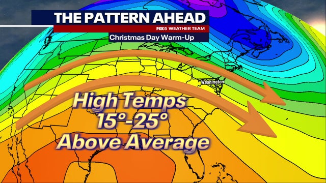 DC weather: Rain, wintry mix possible early Tuesday; Christmas warmup expected