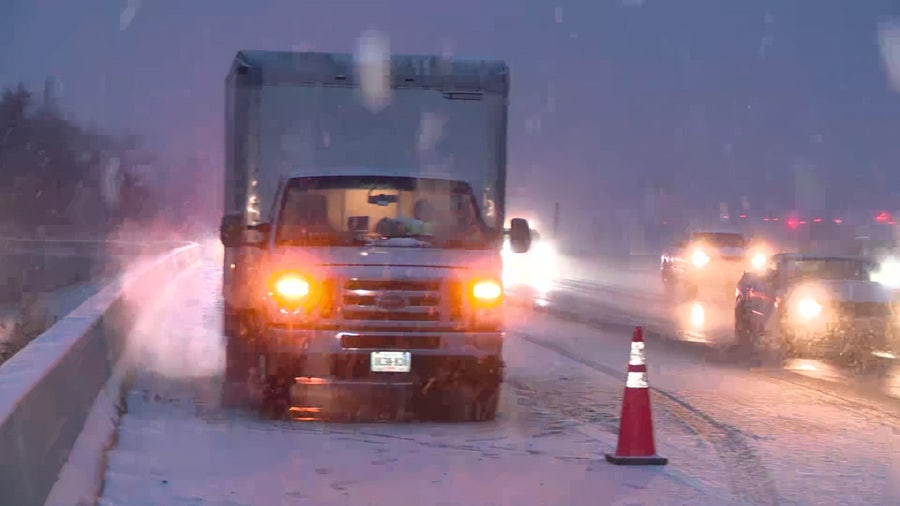 Snow creates hazardous Friday commute in DMV