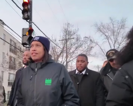 DC Mayor Bowser meets with Ward 8 residents during Fairlawn Community walk