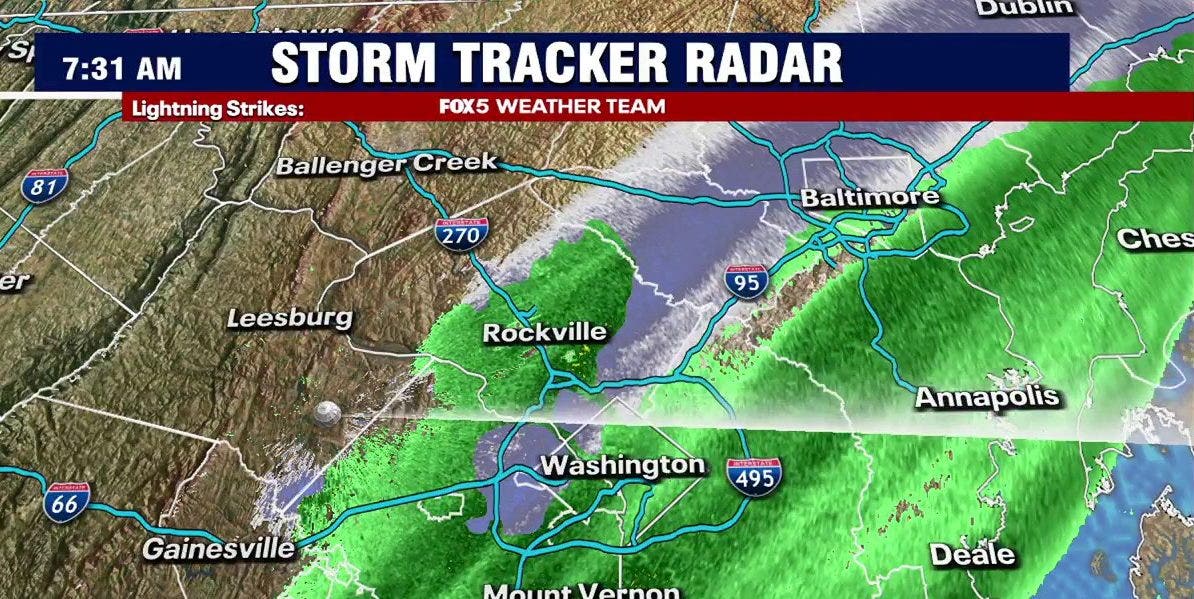 Some snow could fall Sunday as rain, wintry mix changes in DC area