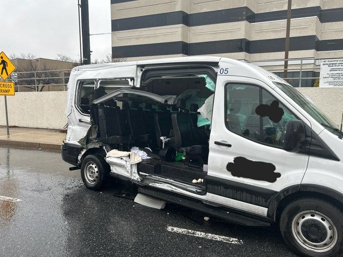 Seven people taken to hospitals after bus, van crash in Montgomery County