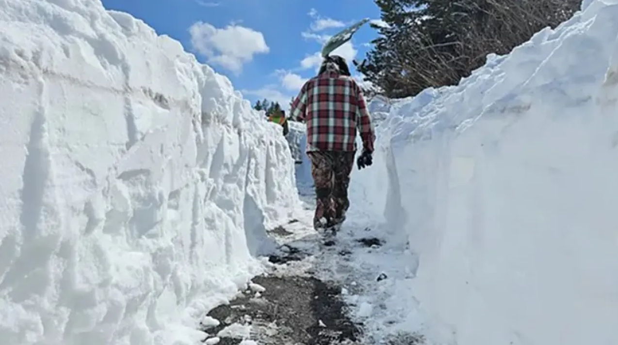 How to shovel snow without a shovel