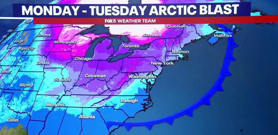 DC Weather: Arctic blast bringing frigid temperatures this week