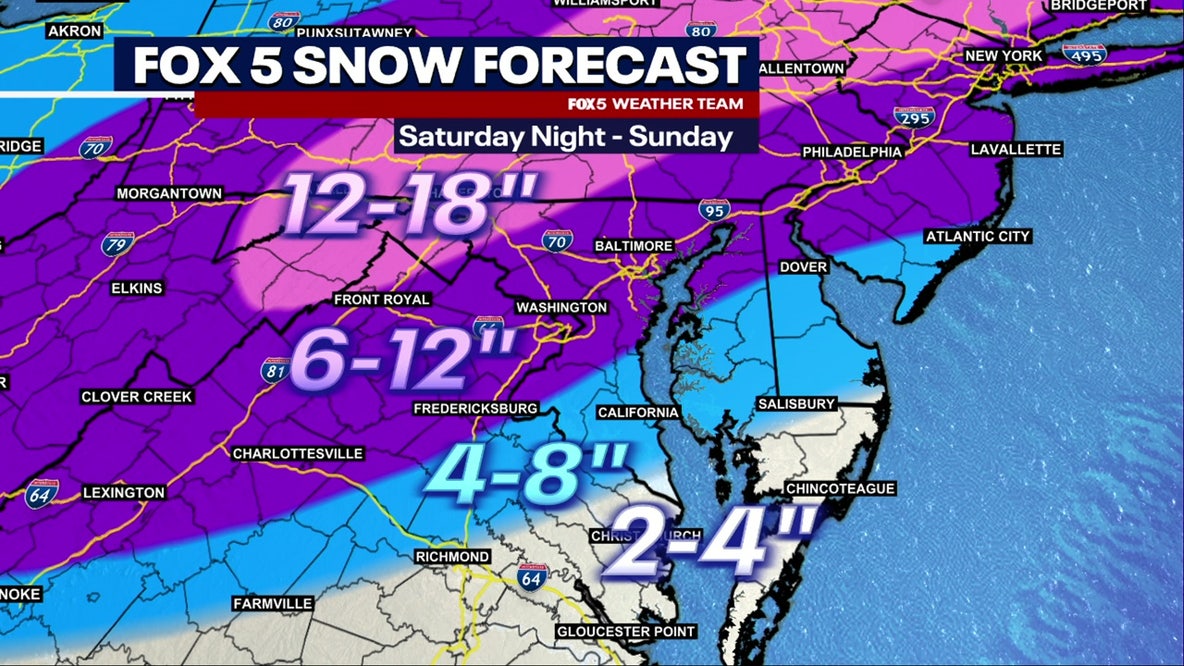 Snow Forecast: Winter Storm Warning issued in DC region - how much snow this weekend?