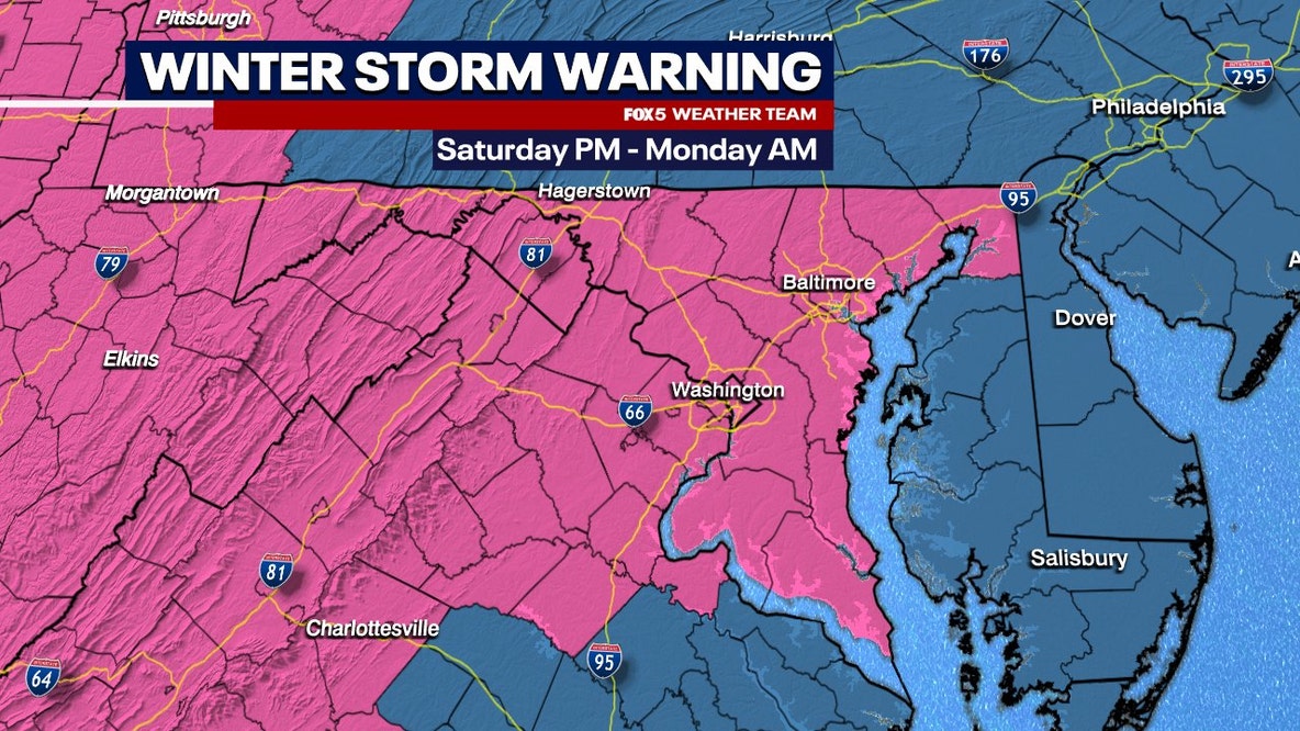 Winter storm warning issued for entire DMV area: National Weather Service