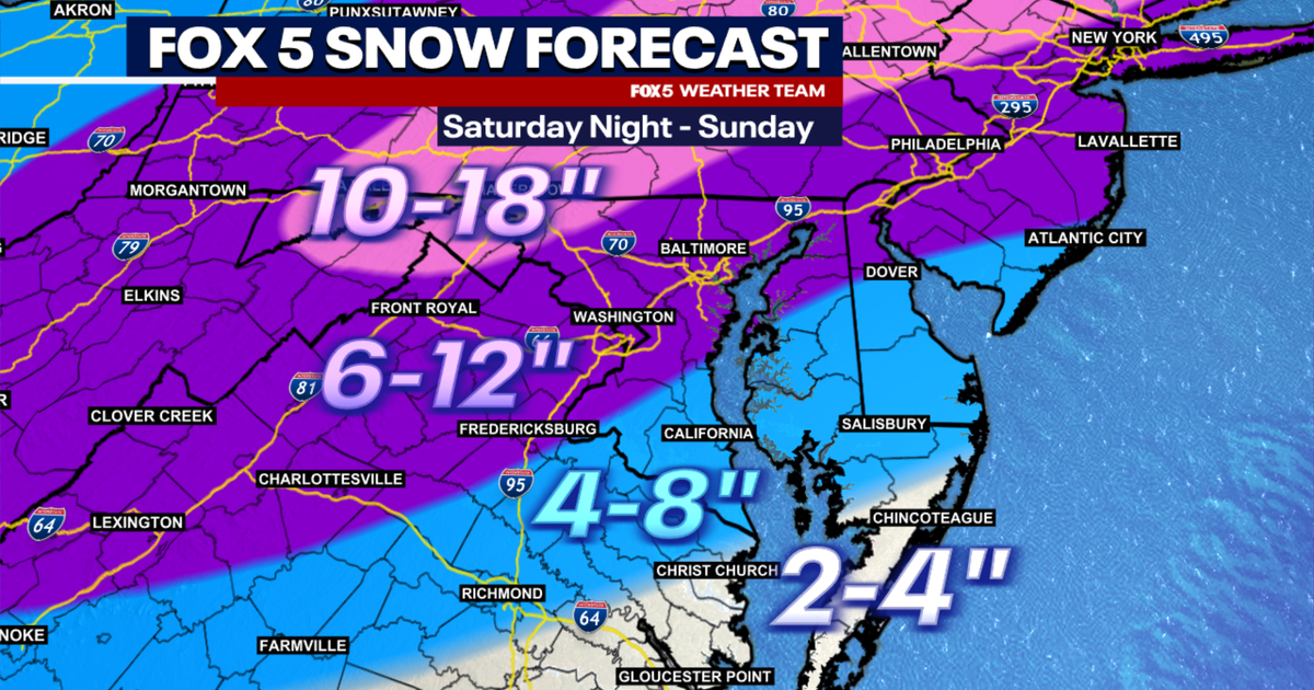 DMV winter storm: Snow, ice expected to slam region on Sunday before ...