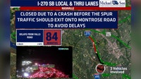 Multi-vehicle crash causes major delays on I-270 in Montgomery County
