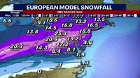 How much snow is expected on Sunday? Model potentials, forecast predictions point to major storm