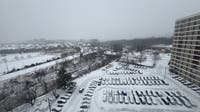 How much snow has fallen so far on Sunday in DC, Virginia, Maryland