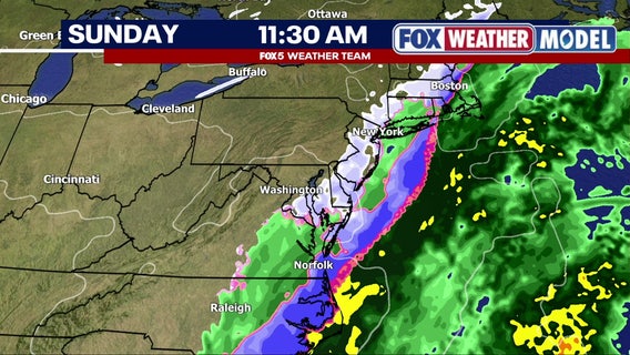 DC weather: Mixed snow, sleet Saturday; tracking coastal snow threat Sunday