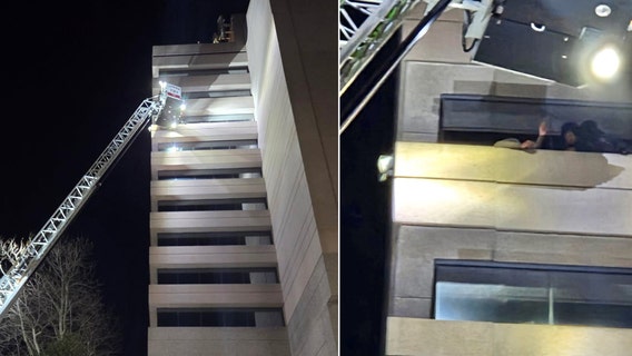 2 rescued from ledge of Bethesda hotel after trying to escape armed gunman, police say