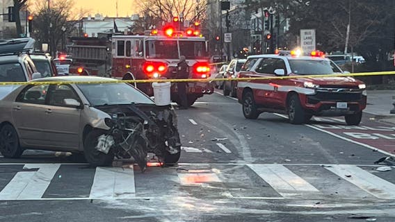 Pedestrian killed in multi-vehicle crash in Northwest DC