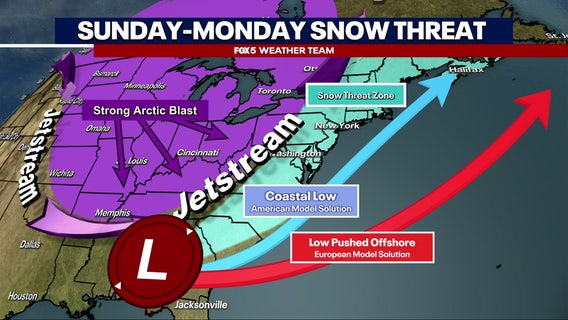 DC weather: Chance for snow over MLK weekend as coastal system moves north