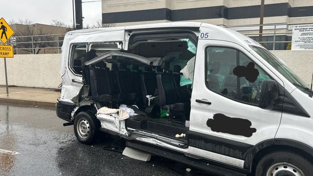 Seven people taken to hospitals after bus, van crash in Montgomery County