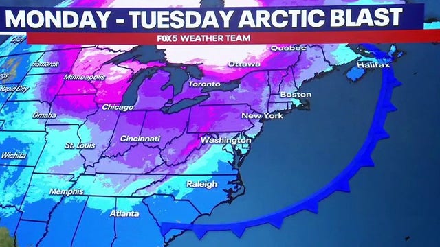 DC Weather: Arctic blast bringing frigid temperatures this week