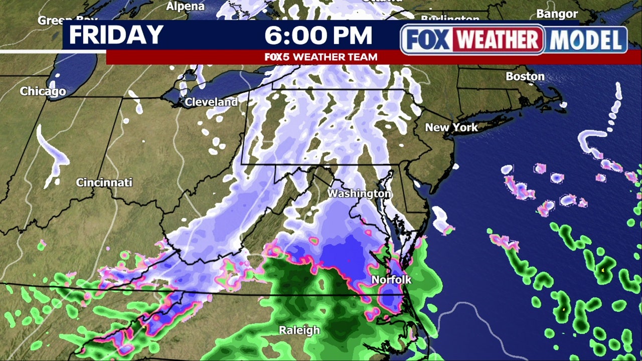 DC weather: Snow chances Friday; cold, blustery weekend