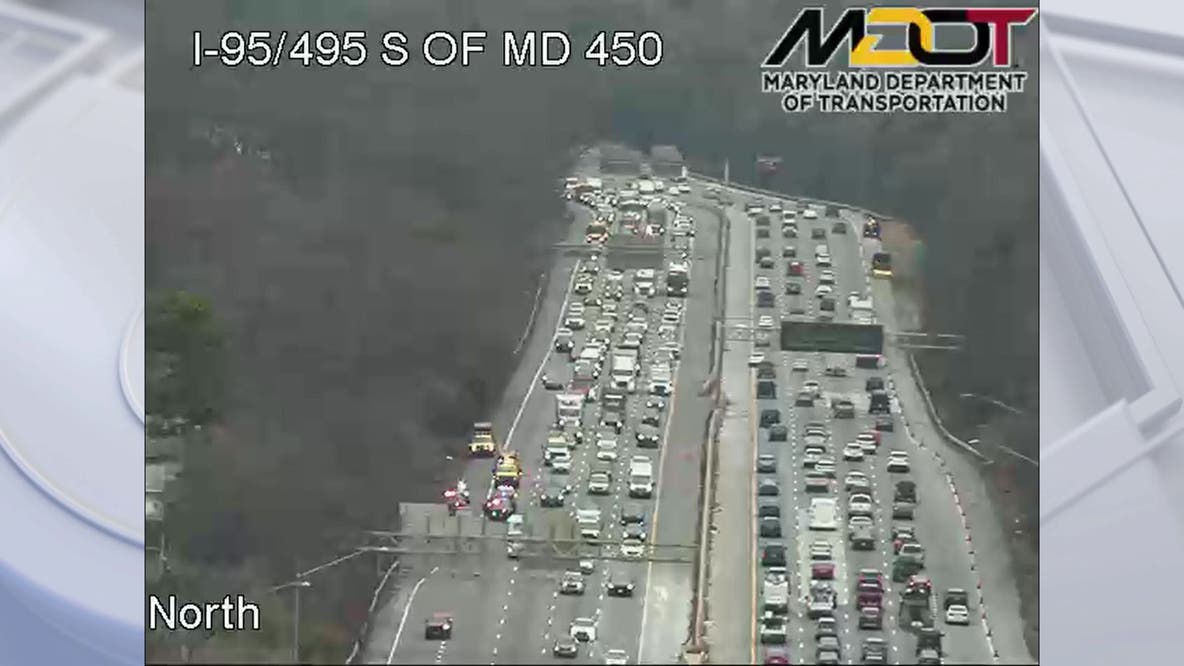 Maryland trooper hospitalized after crash on Capital Beltway