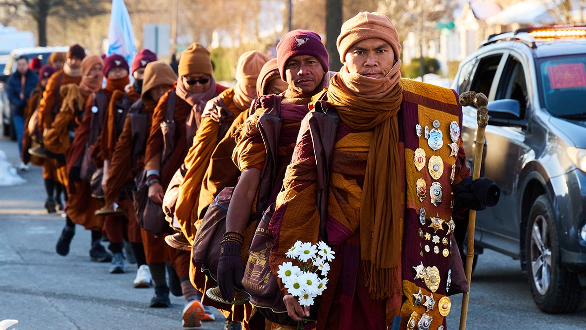 Buddhist monks on 'Walk for Peace' reach Spotsylvania County