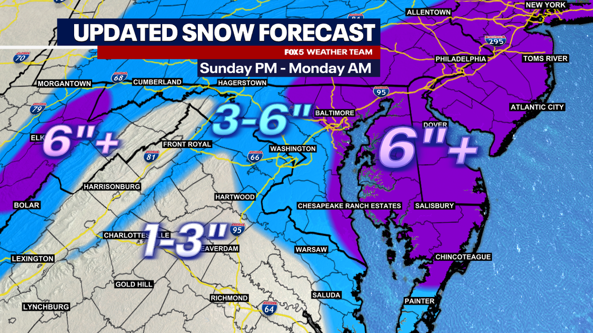 LIVE | Winter Storm Warnings: How much is it going to snow in DC, Maryland, Virginia?