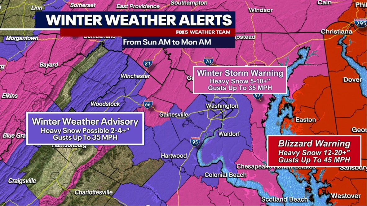 DC Snow Forecast: Winter Weather Advisories, Winter Storm Warnings issued across the DMV