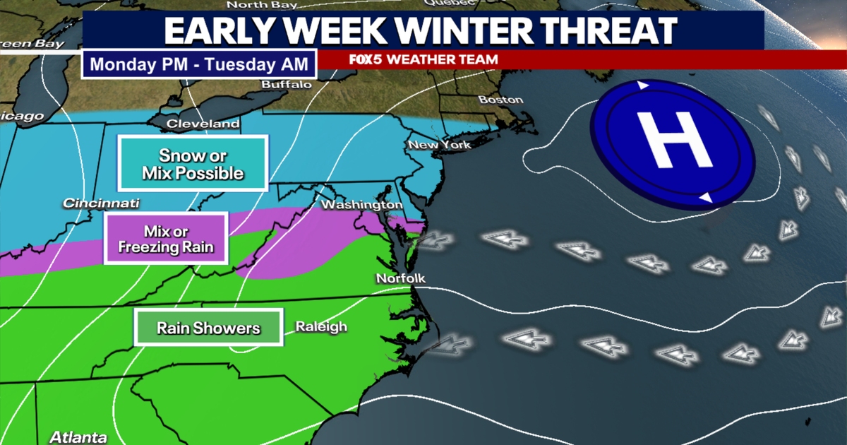 Snow, ice could hit DC region on Monday after weekend warm-up | FOX 5 DC