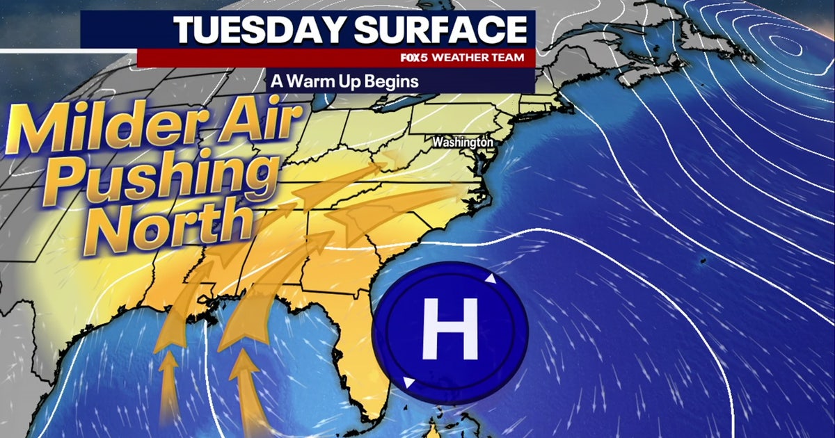 DC weather: Mild temperatures move in Tuesday; weekend wintry mix possible