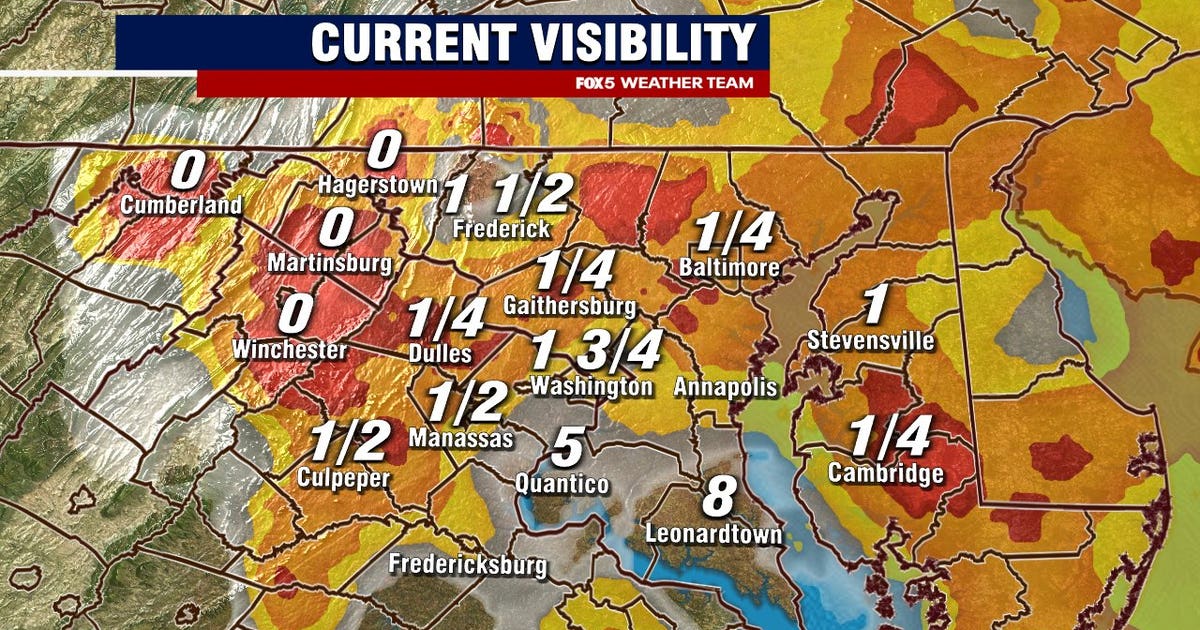 Dense Fog Advisory issued for parts of the DMV Tuesday